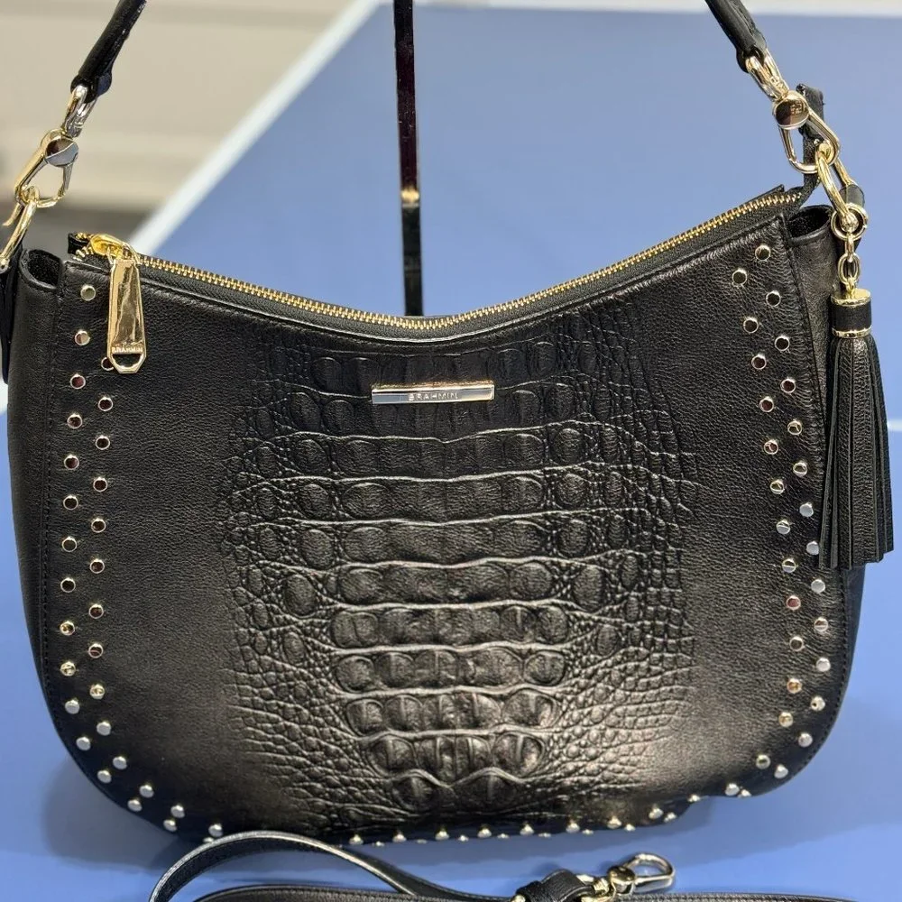 Brahmin Black Daphne Winston Shoulder Bag- Used - Picture 3 of 10